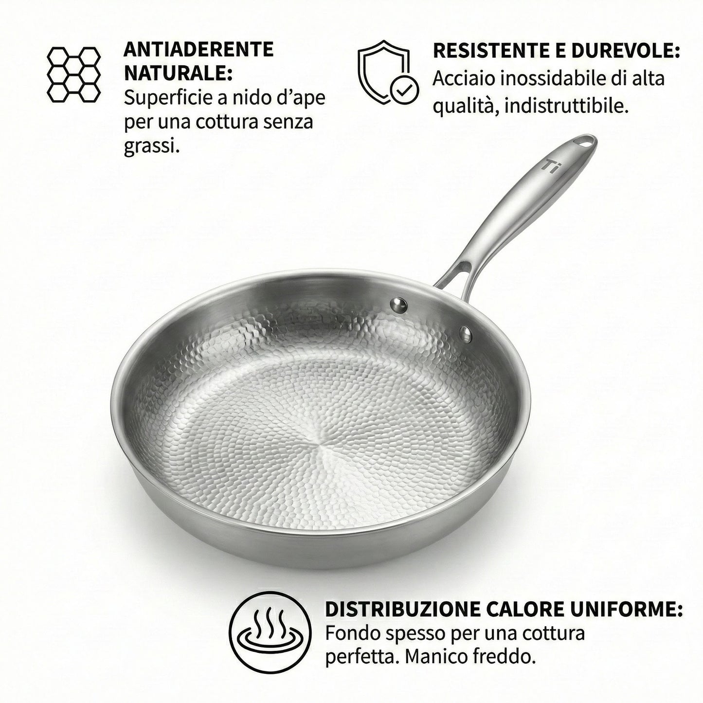 Superficie Martellata in Titanio – Serie Professional